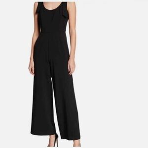 Julia Jordan black jumpsuit with shoulder top bows Long & elegant with backzip